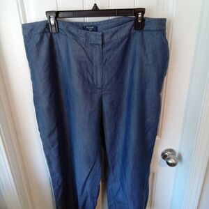 Kaari Blue Chambray Denim Capris  Size 16